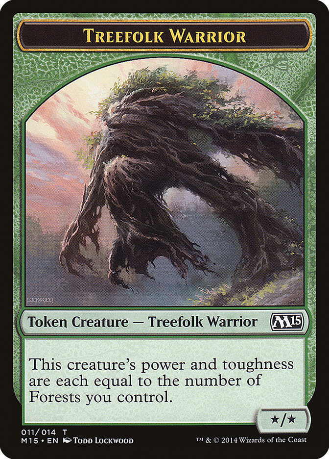 Treefolk Warrior Token [Magic 2015 Tokens] | Card Merchant Takapuna