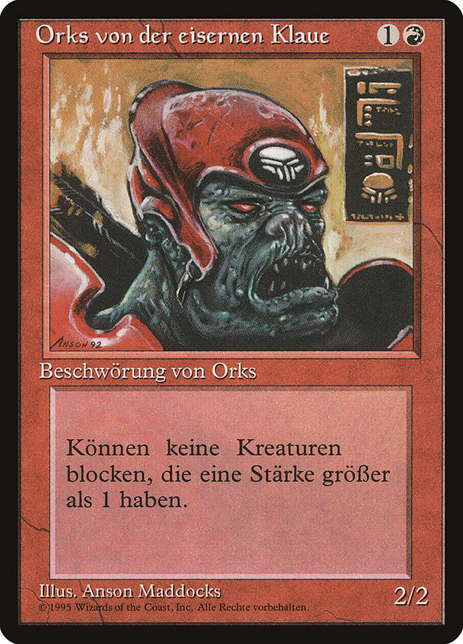 Ironclaw Orcs (German) - "Orks von der eisernen Klaue" [Renaissance] | Card Merchant Takapuna