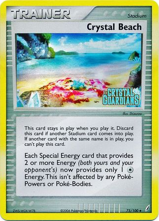 Crystal Beach (75/100) (Stamped) [EX: Crystal Guardians] | Card Merchant Takapuna