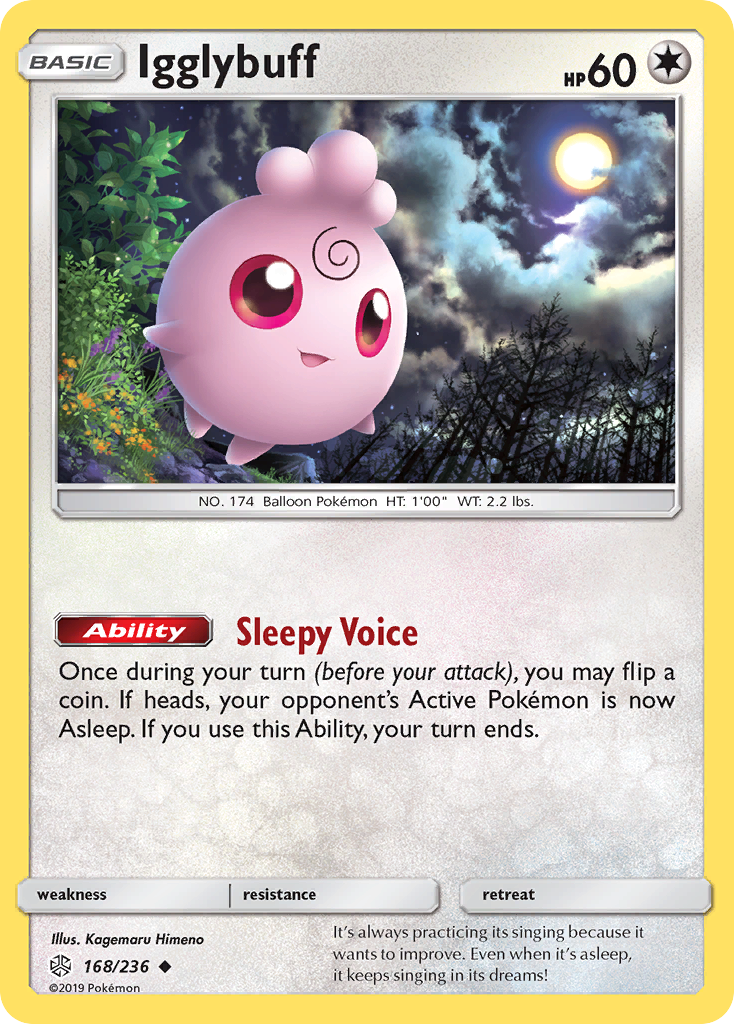 Igglybuff (168/236) [Sun & Moon: Cosmic Eclipse] | Card Merchant Takapuna