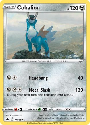 Cobalion (114/198) (Theme Deck Exclusive) [Sword & Shield: Chilling Reign] | Card Merchant Takapuna