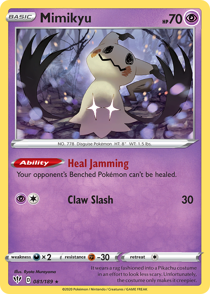 Mimikyu (081/189) [Sword & Shield: Darkness Ablaze] | Card Merchant Takapuna