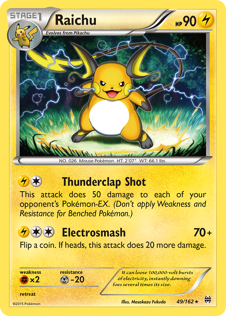 Raichu (49/162) [XY: BREAKthrough] | Card Merchant Takapuna