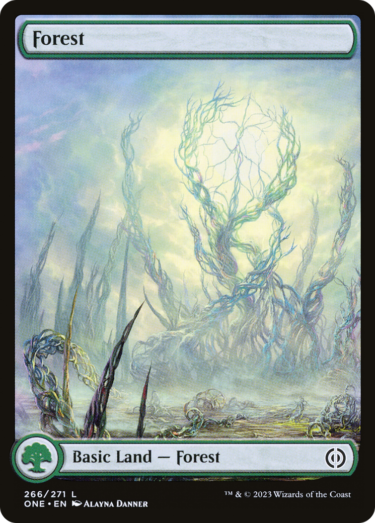 Forest (266) (Full-Art) [Phyrexia: All Will Be One] | Card Merchant Takapuna