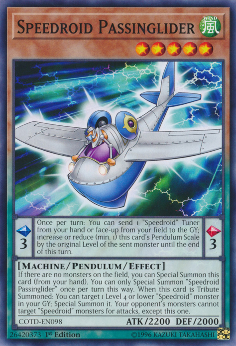 Speedroid Passinglider [COTD-EN098] Common | Card Merchant Takapuna