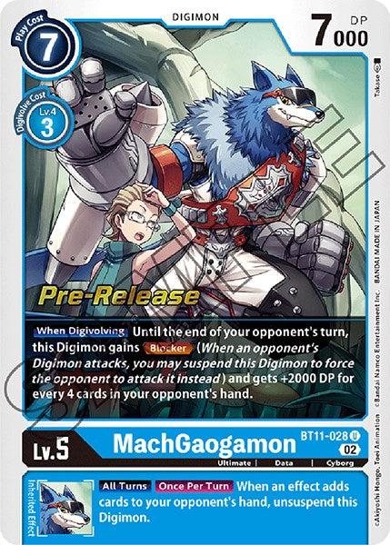 MachGaogamon [BT11-028] [Dimensional Phase Pre-Release Promos] | Card Merchant Takapuna