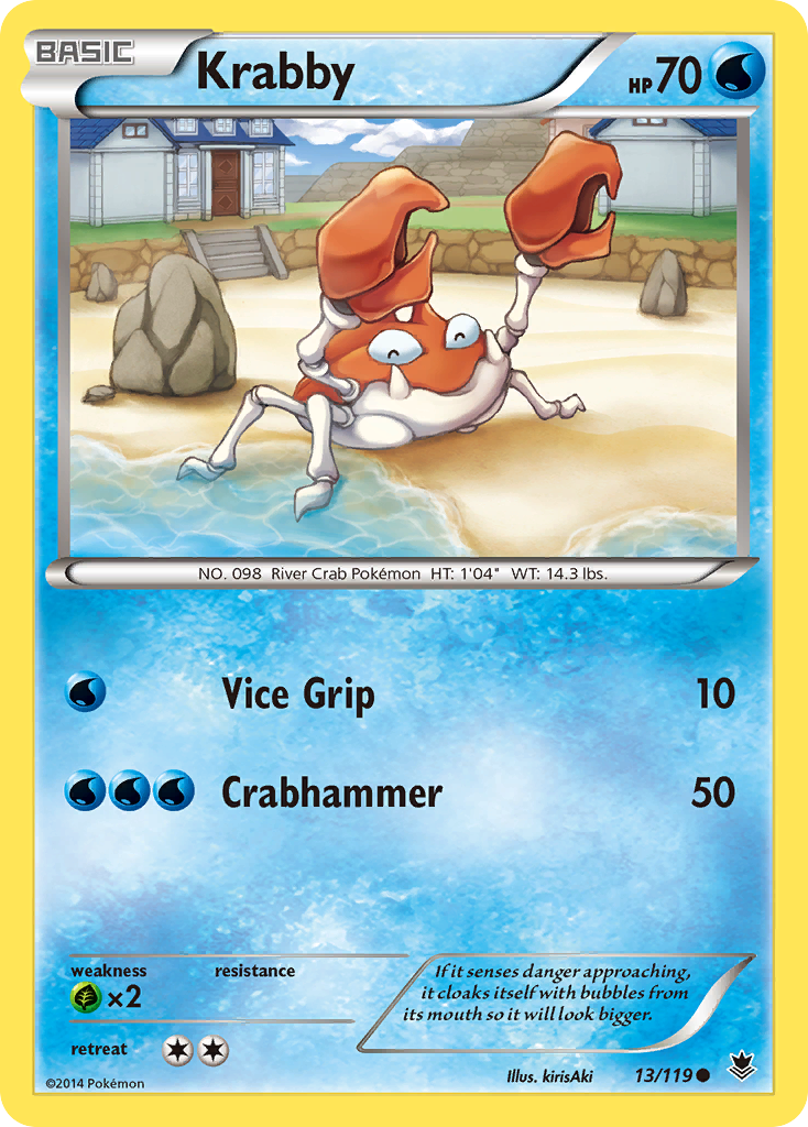 Krabby (13/119) [XY: Phantom Forces] | Card Merchant Takapuna