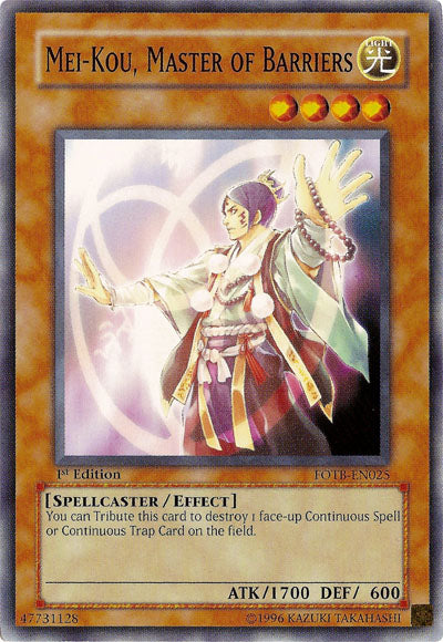 Mei-kou, Master of Barriers [FOTB-EN025] Common | Card Merchant Takapuna