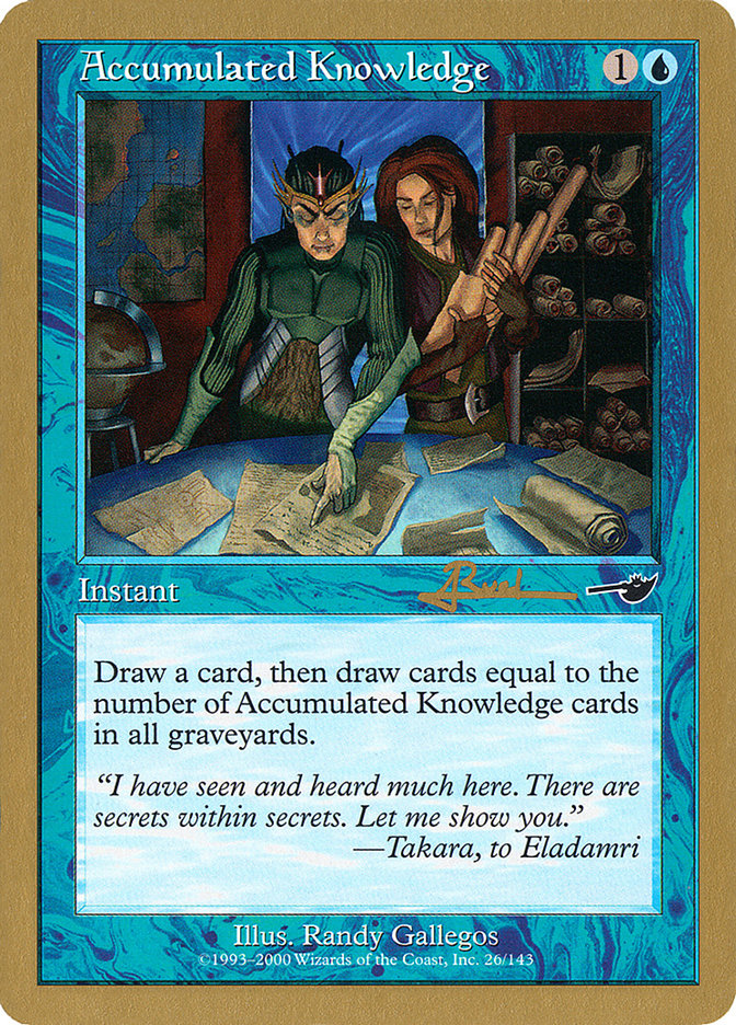 Accumulated Knowledge (Antoine Ruel) [World Championship Decks 2001] | Card Merchant Takapuna