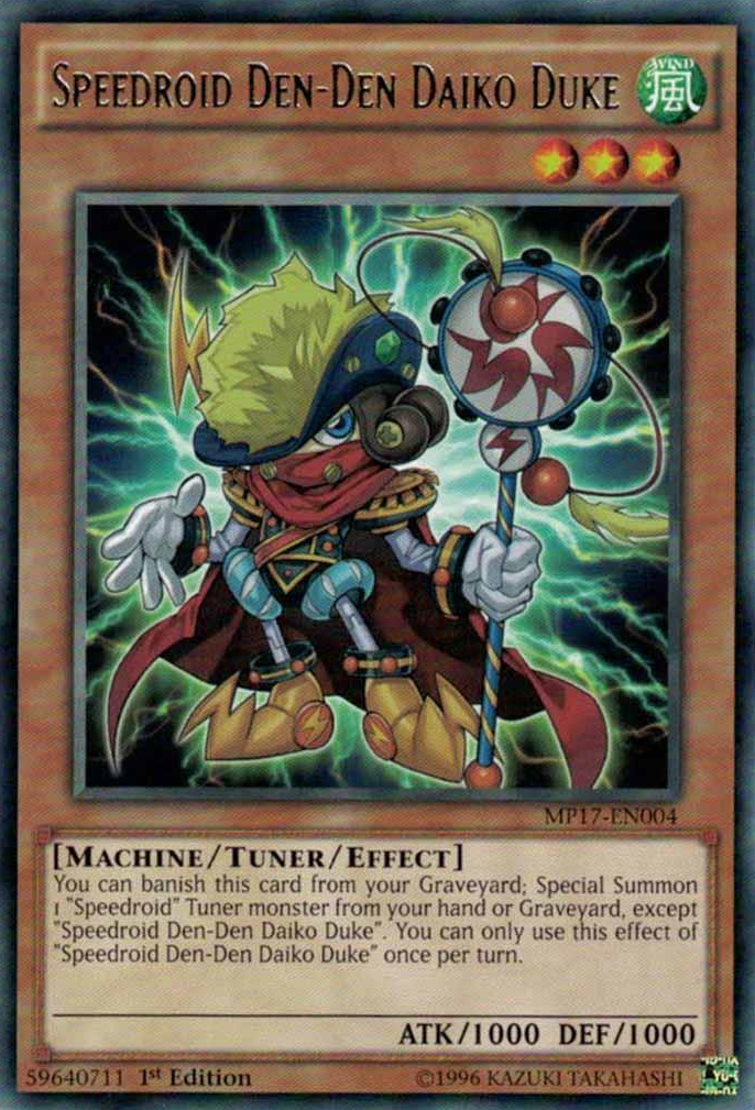 Speedroid Den-Den Daiko Duke [MP17-EN004] Rare | Card Merchant Takapuna