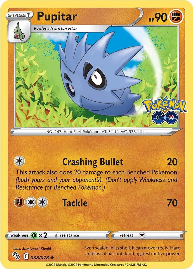 Pupitar (038/078) [Pokémon GO] | Card Merchant Takapuna