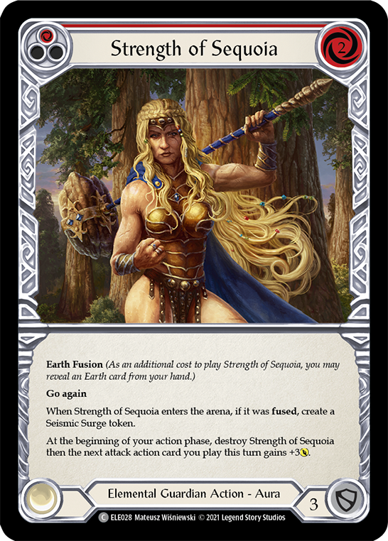 Strength of Sequoia (Red) [ELE028] (Tales of Aria)  1st Edition Normal | Card Merchant Takapuna