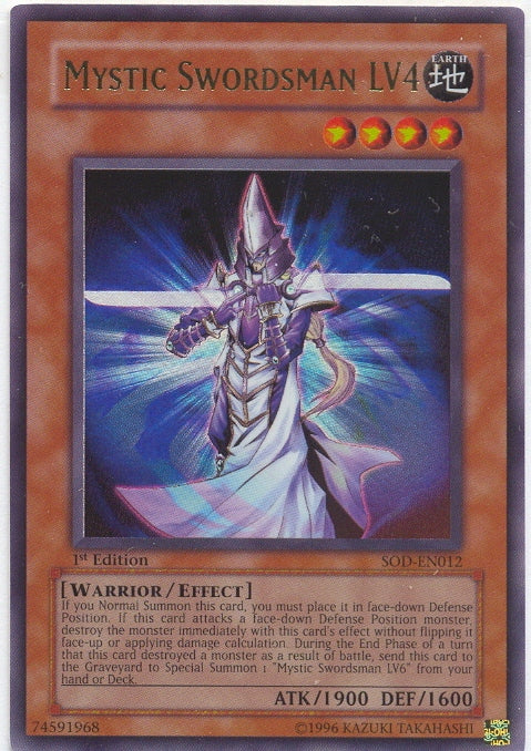 Mystic Swordsman LV4 [SOD-EN012] Ultra Rare | Card Merchant Takapuna