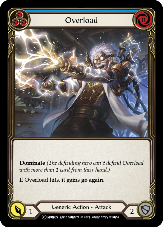 Overload (Blue) [U-MON277] (Monarch Unlimited)  Unlimited Normal | Card Merchant Takapuna