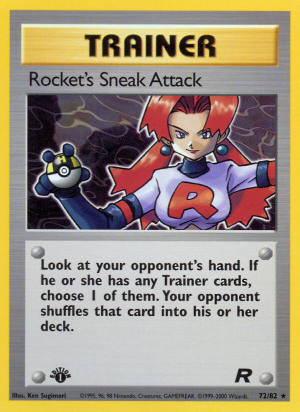 Rocket's Sneak Attack (72/82) [Team Rocket 1st Edition] | Card Merchant Takapuna