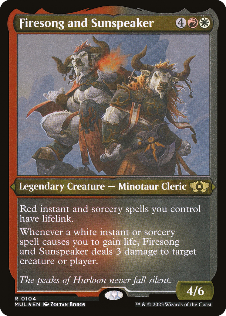 Firesong and Sunspeaker (Foil Etched) [Multiverse Legends] | Card Merchant Takapuna