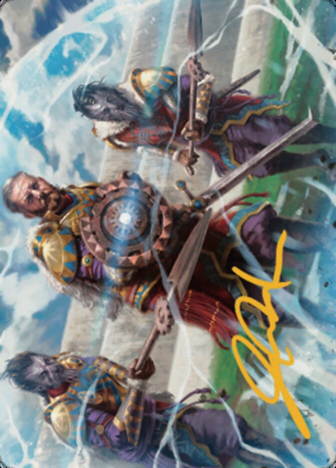 Argivian Phalanx Art Card (Gold-Stamped Signature) [Dominaria United Art Series] | Card Merchant Takapuna