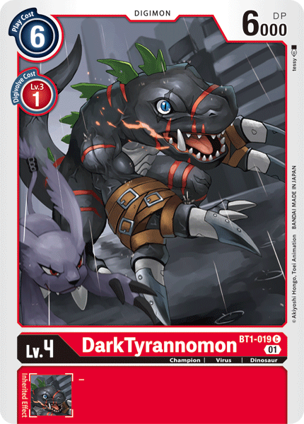 DarkTyrannomon [BT1-019] (Alternative Art) [Starter Deck: Gallantmon] | Card Merchant Takapuna