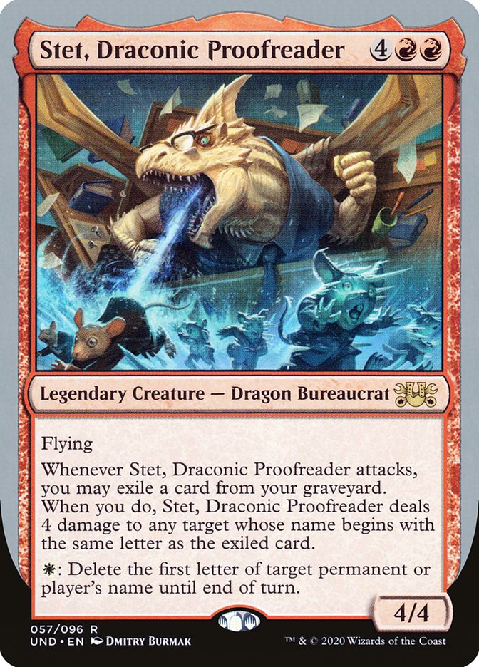 Stet, Draconic Proofreader [Unsanctioned] | Card Merchant Takapuna