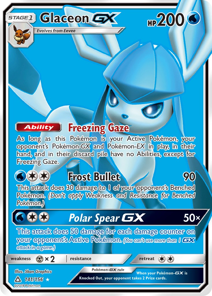 Glaceon GX (141/156) [Sun & Moon: Ultra Prism] | Card Merchant Takapuna