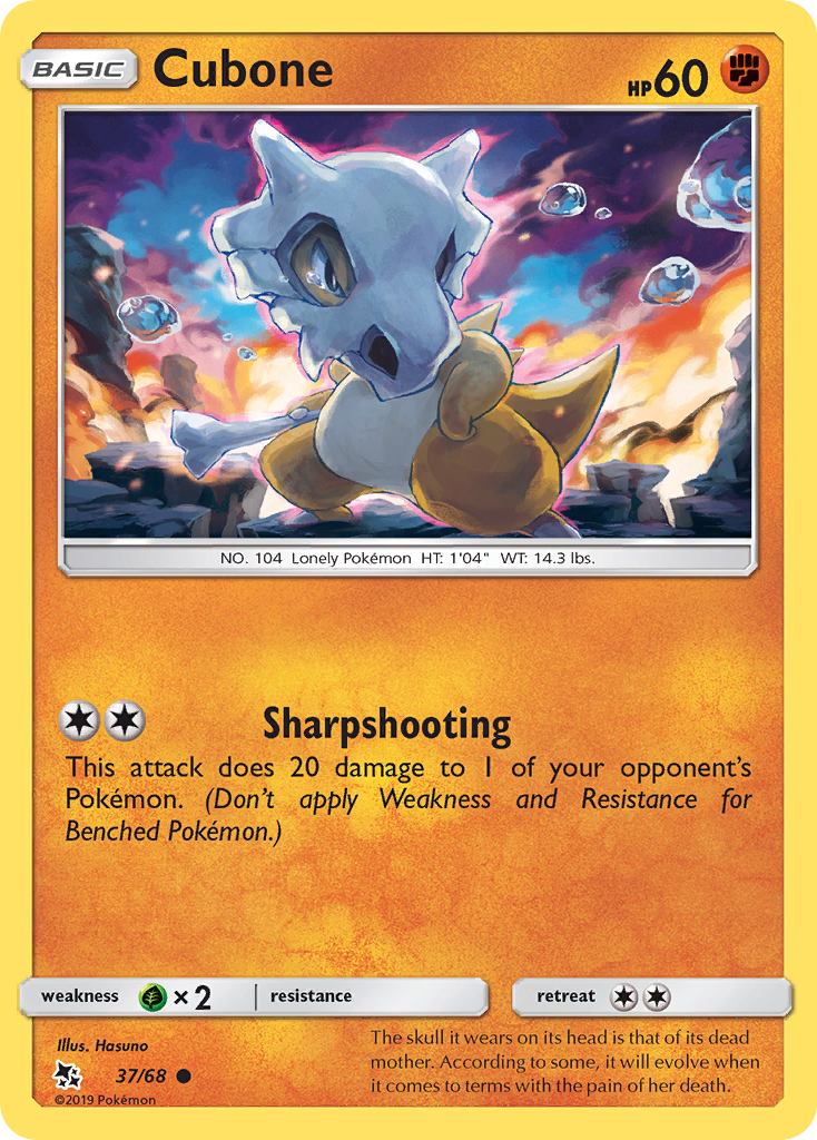 Cubone (37/68) [Sun & Moon: Hidden Fates] | Card Merchant Takapuna