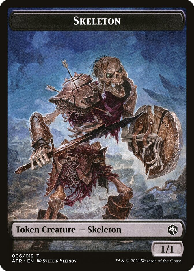 Illusion // Skeleton Double-Sided Token [Dungeons & Dragons: Adventures in the Forgotten Realms Commander Tokens] | Card Merchant Takapuna