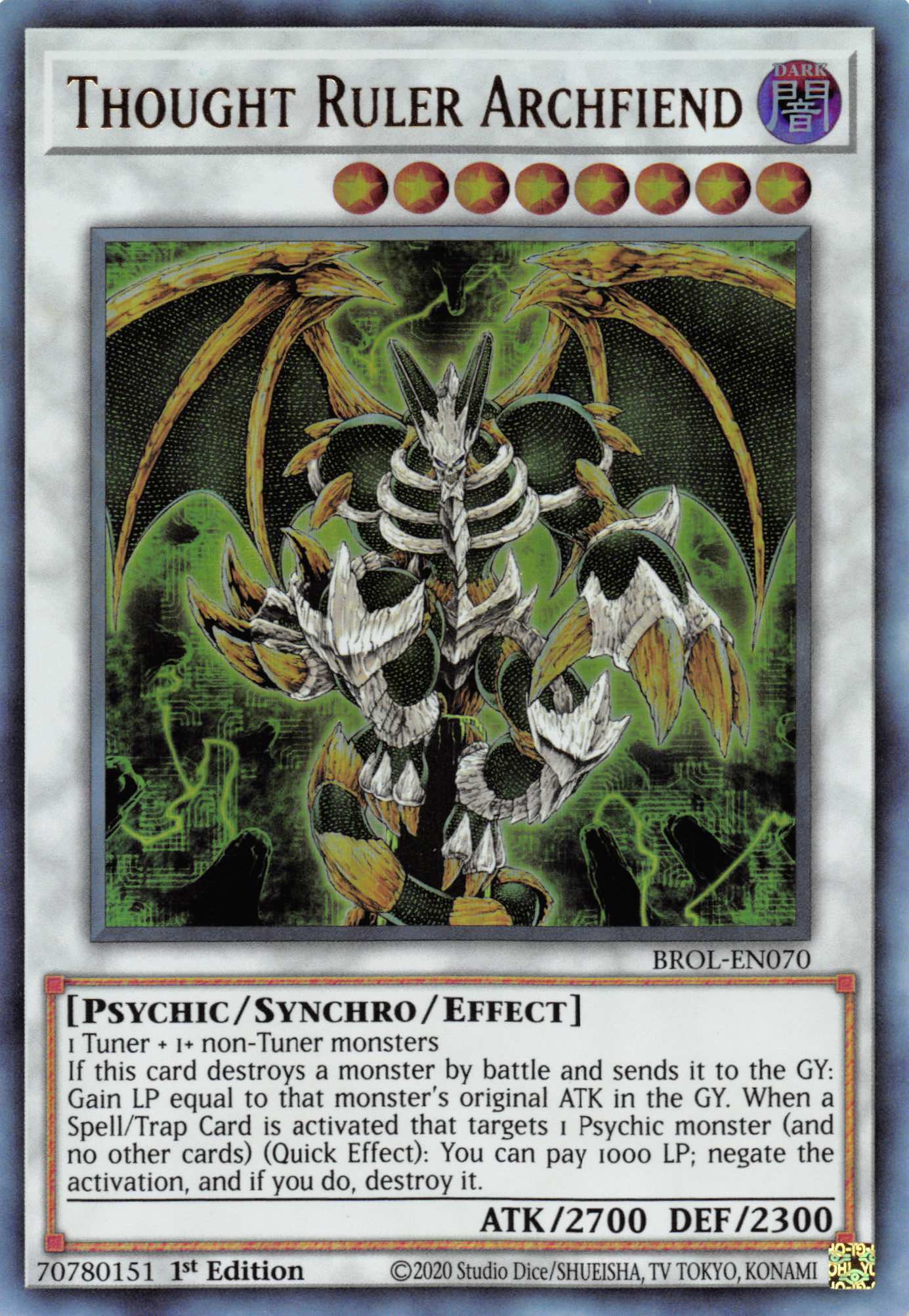 Thought Ruler Archfiend [BROL-EN070] Ultra Rare | Card Merchant Takapuna