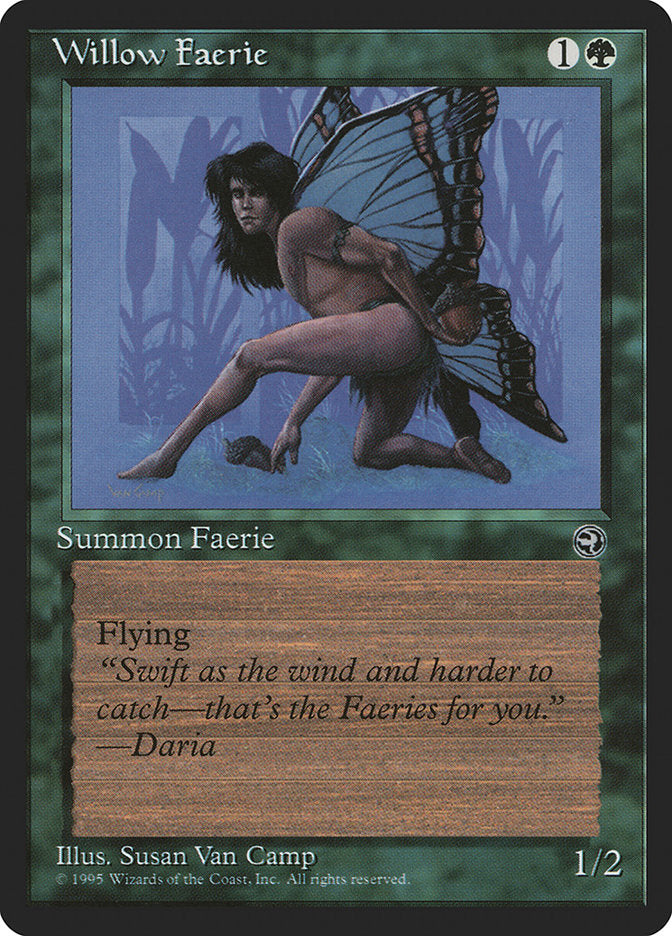 Willow Faerie (Daria Flavor Text) [Homelands] | Card Merchant Takapuna