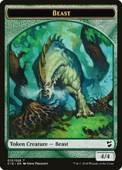 Cat Warrior // Beast (013) Double-Sided Token [Commander 2018 Tokens] | Card Merchant Takapuna