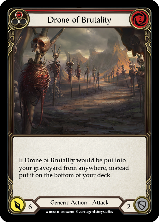 Drone of Brutality (Red) [WTR164-R] (Welcome to Rathe)  Alpha Print Normal | Card Merchant Takapuna