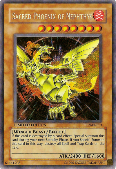 Sacred Phoenix of Nephthys [EEN-ENSE3] Secret Rare | Card Merchant Takapuna