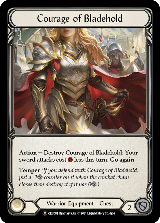 Courage of Bladehold [U-CRU081] (Crucible of War Unlimited)  Unlimited Rainbow Foil | Card Merchant Takapuna