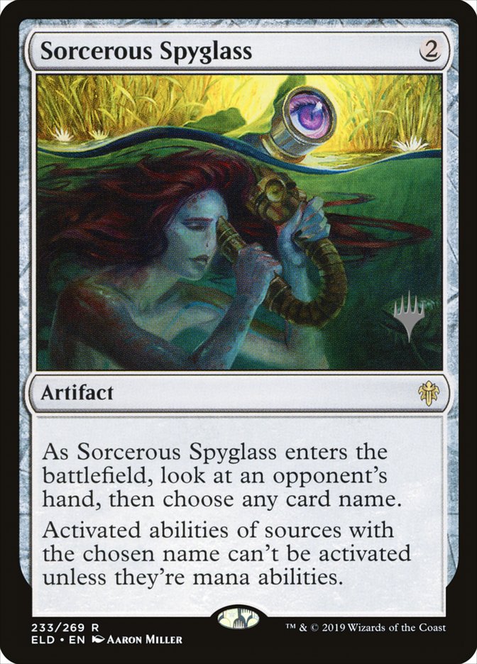 Sorcerous Spyglass (Promo Pack) [Throne of Eldraine Promos] | Card Merchant Takapuna