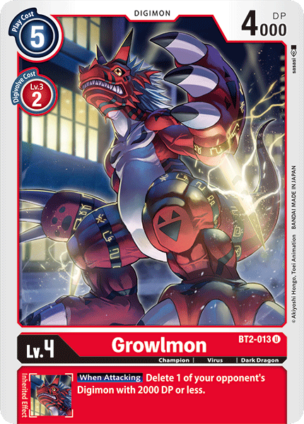 Growlmon [BT2-013] [Release Special Booster Ver.1.0] | Card Merchant Takapuna