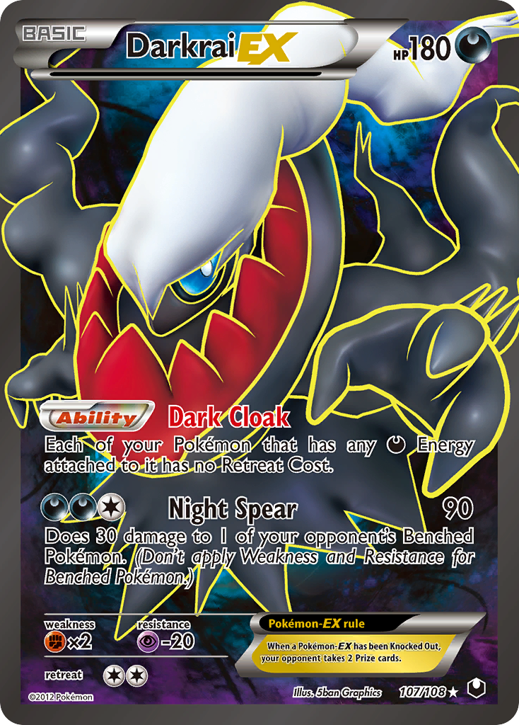 Darkrai EX (107/108) [Black & White: Dark Explorers] | Card Merchant Takapuna