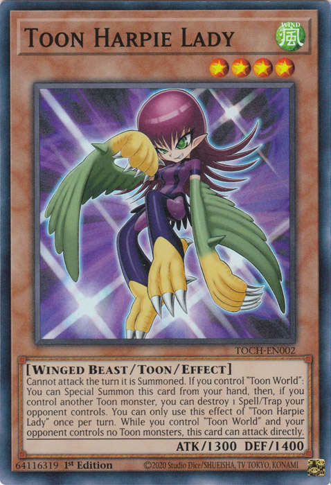 Toon Harpie Lady [TOCH-EN002] Super Rare | Card Merchant Takapuna