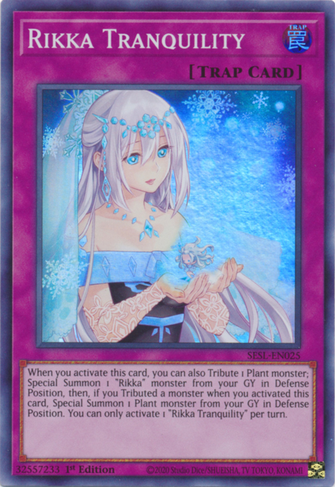 Rikka Tranquility [SESL-EN025] Super Rare | Card Merchant Takapuna