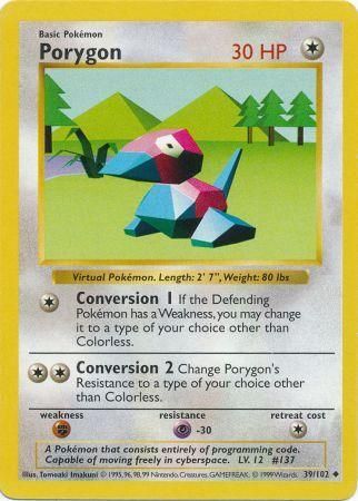 Porygon (39/102) [Base Set Shadowless Unlimited] | Card Merchant Takapuna