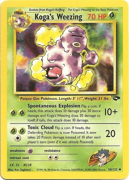 Koga's Weezing (50/132) [Gym Challenge Unlimited] | Card Merchant Takapuna