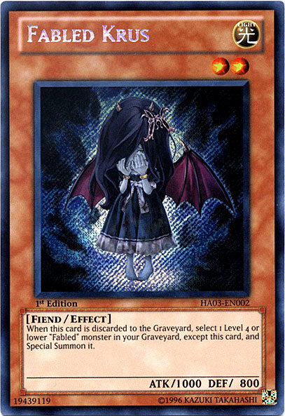 Fabled Krus [HA03-EN002] Secret Rare | Card Merchant Takapuna