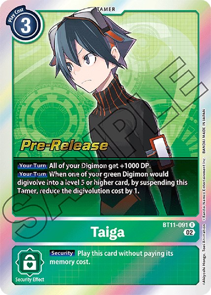 Taiga [BT11-091] [Dimensional Phase Pre-Release Promos] | Card Merchant Takapuna