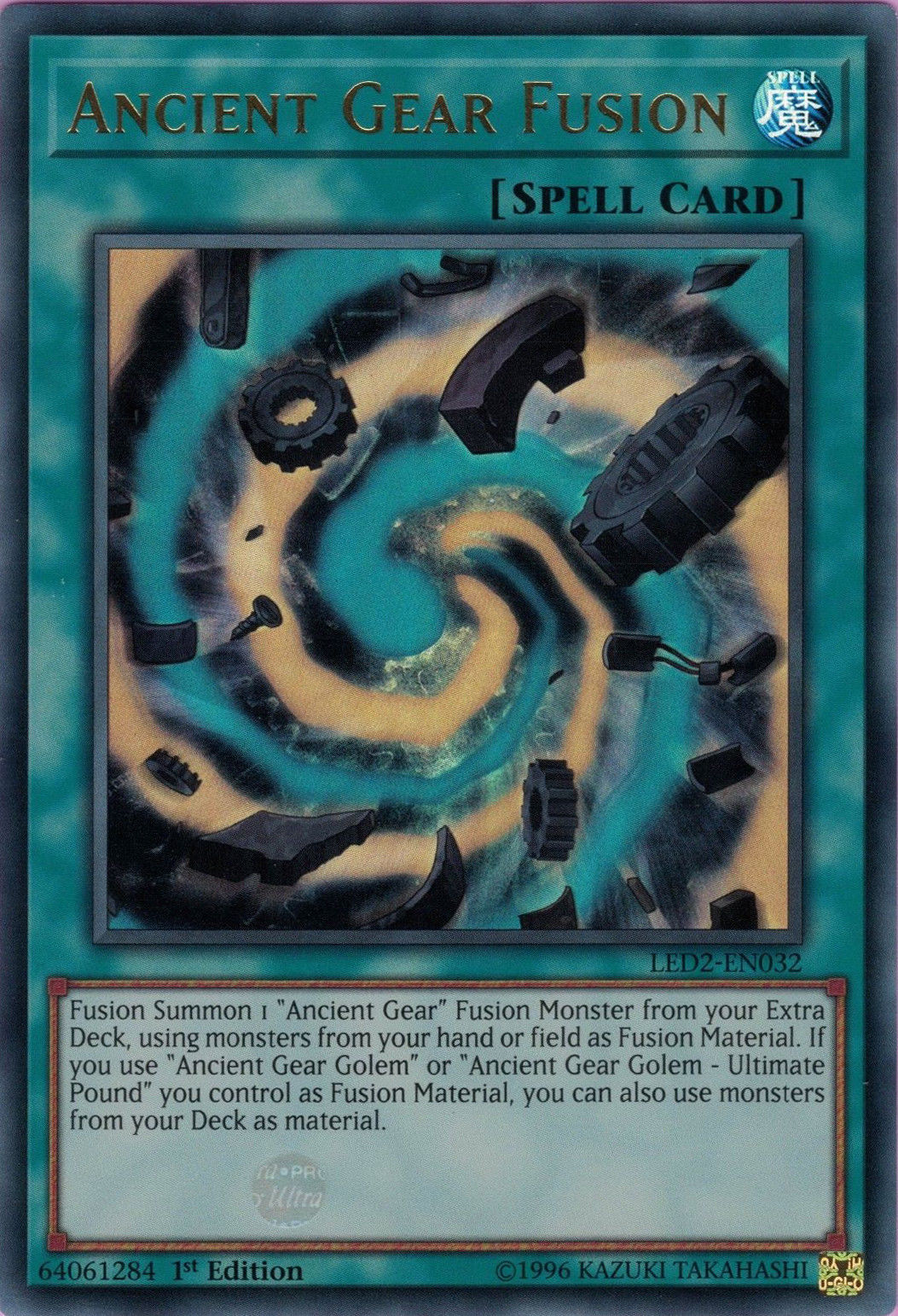 Ancient Gear Fusion [LED2-EN032] Ultra Rare | Card Merchant Takapuna