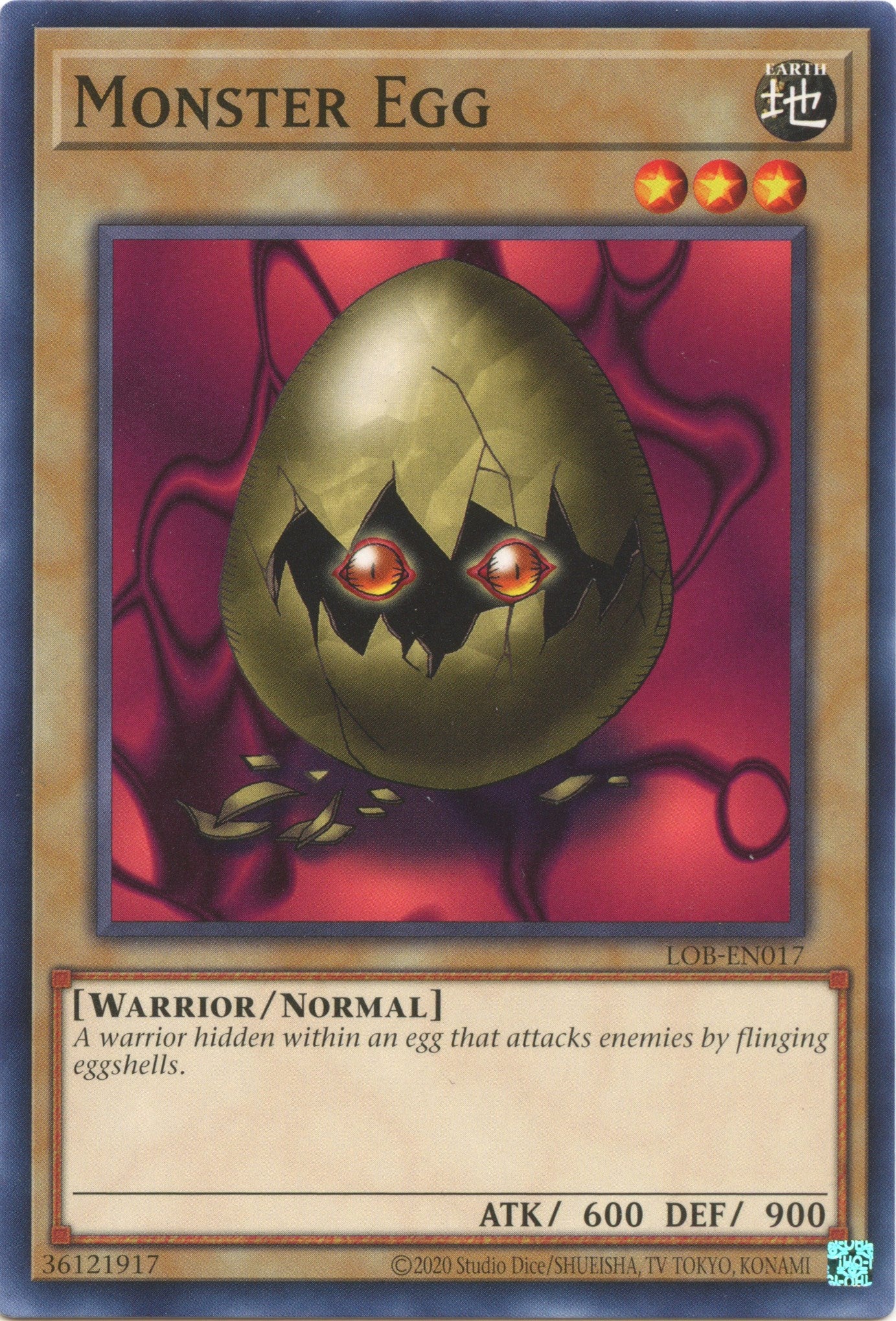 Monster Egg (25th Anniversary) [LOB-EN017] Common | Card Merchant Takapuna