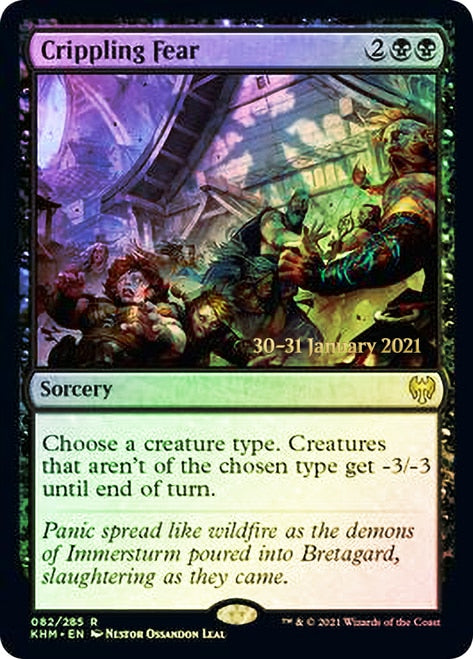 Crippling Fear [Kaldheim Prerelease Promos] | Card Merchant Takapuna