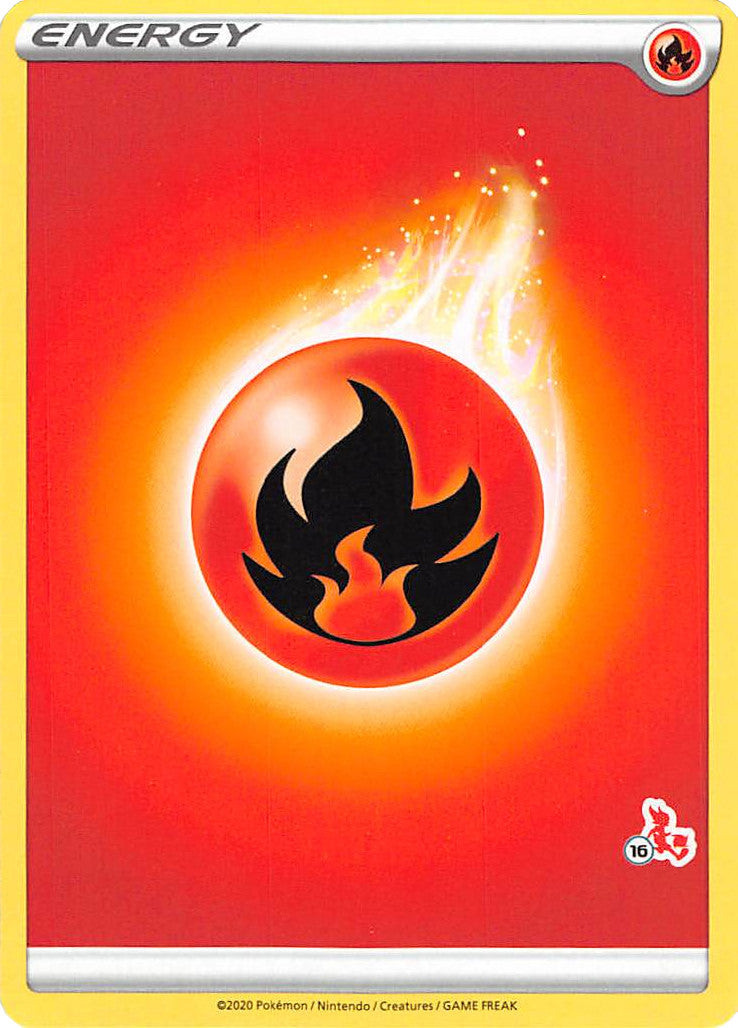 Fire Energy (Cinderace Stamp #16) [Battle Academy 2022] | Card Merchant Takapuna