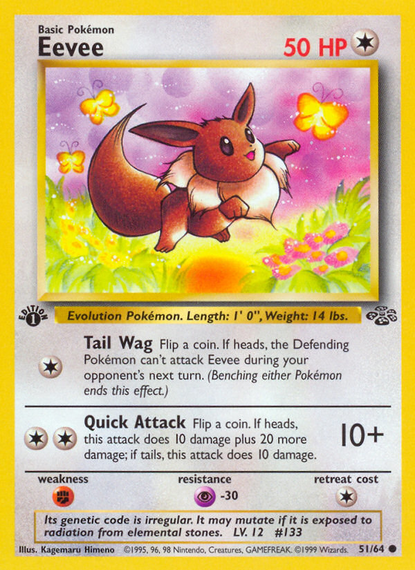 Eevee (51/64) [Jungle 1st Edition] | Card Merchant Takapuna