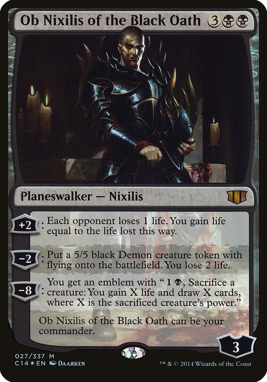 Ob Nixilis of the Black Oath (Oversized) [Commander 2014 Oversized] | Card Merchant Takapuna