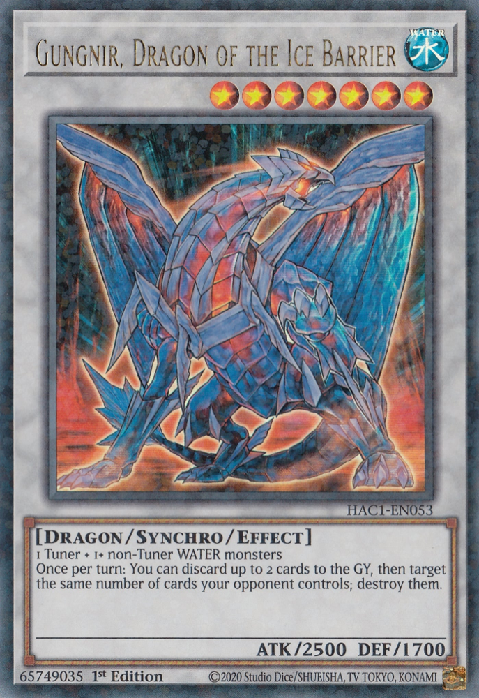 Gungnir, Dragon of the Ice Barrier (Duel Terminal) [HAC1-EN053] Parallel Rare | Card Merchant Takapuna