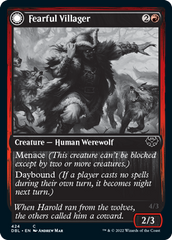 Fearful Villager // Fearsome Werewolf [Innistrad: Double Feature] | Card Merchant Takapuna