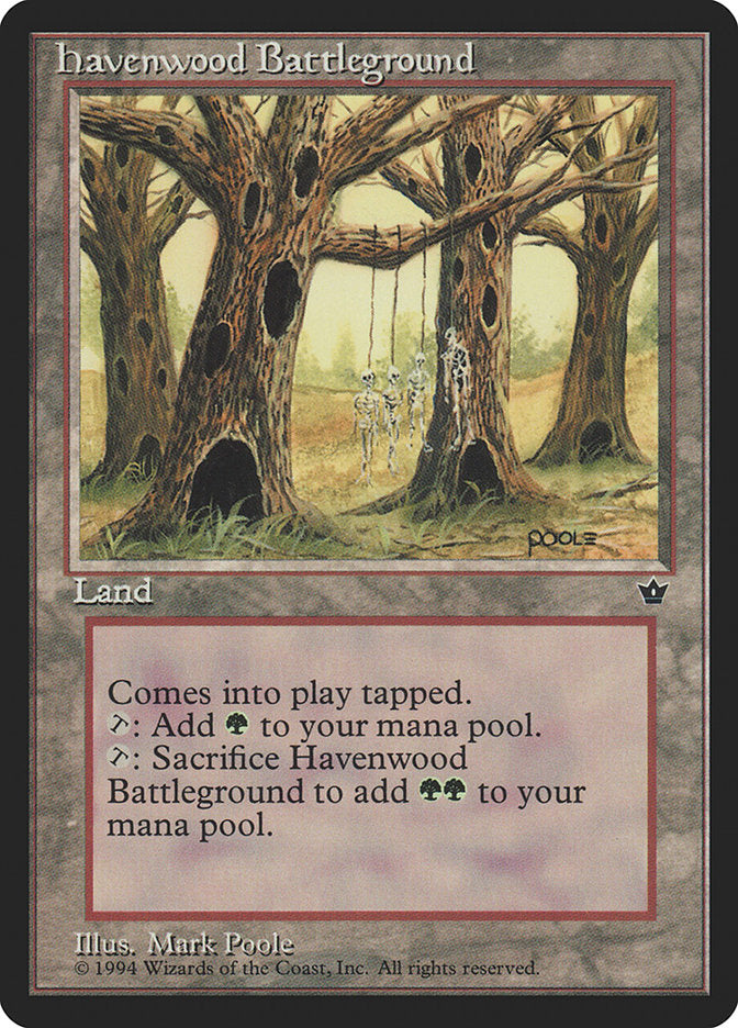 Havenwood Battleground [Fallen Empires] | Card Merchant Takapuna